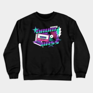 DRUM AND BASS  - 90s Steez (purple/aqua blue) Crewneck Sweatshirt